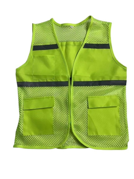 Reflective Mesh Vest With Three Pockets