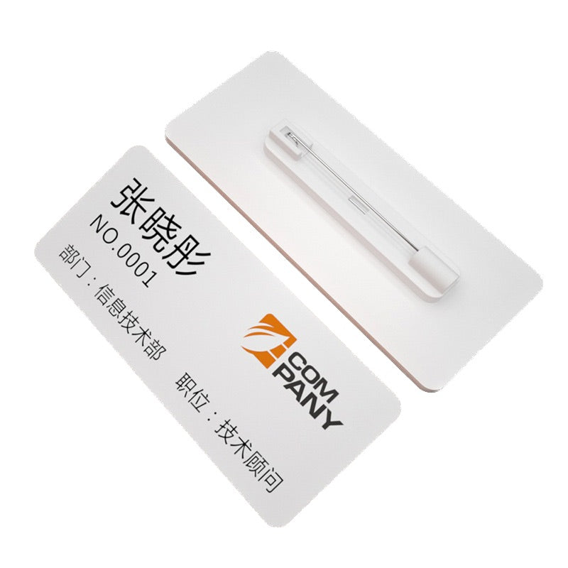 Badge de poitrine en acrylique de 3 pouces