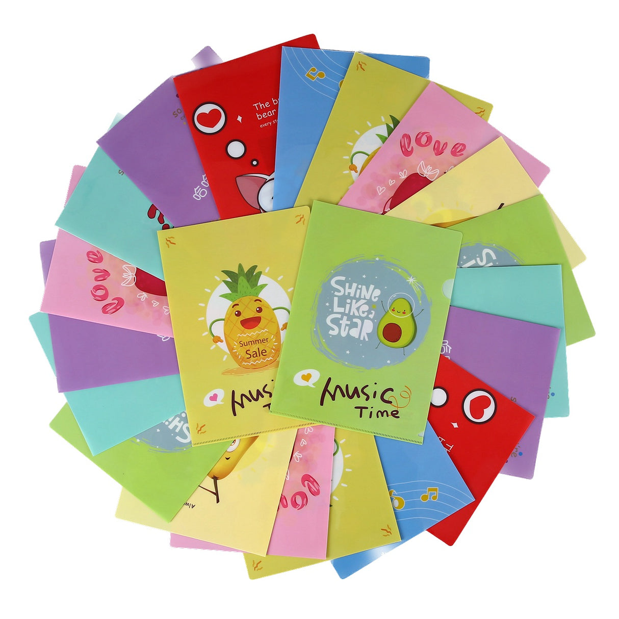 Sac de classement en plastique 9 x 14,5 pouces