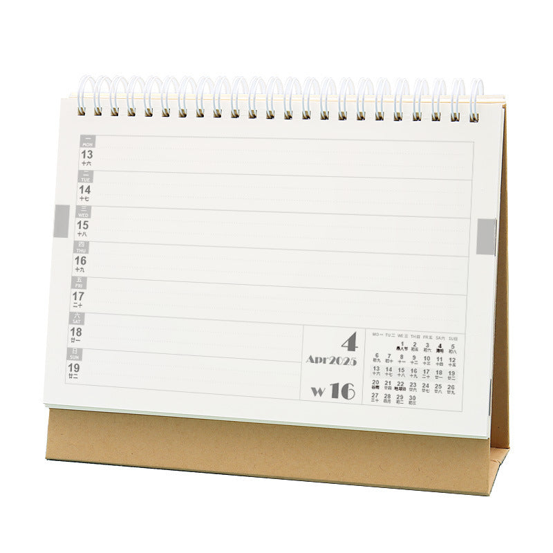 Calendrier hebdomadaire vertical 8,5 x 5,5 pouces