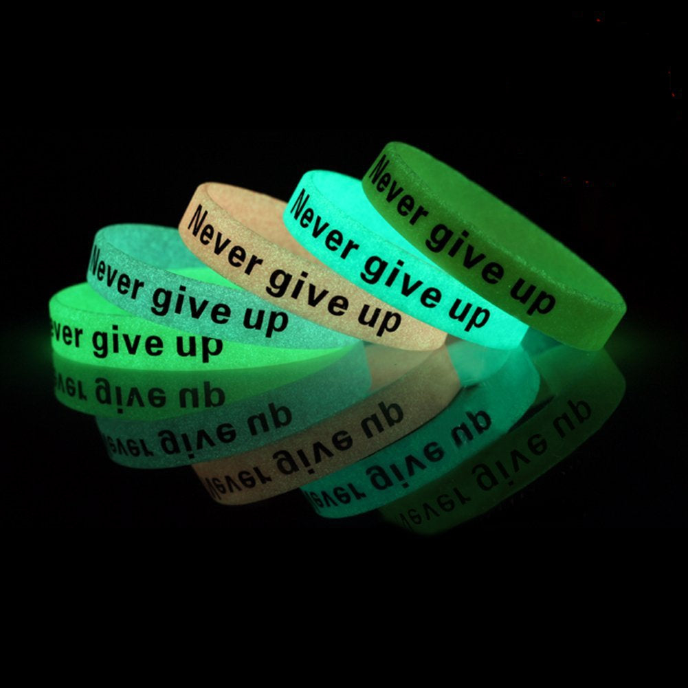 Bracelet en silicone phosphorescent pour jeunes