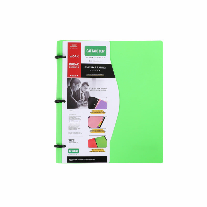 Chemise à feuilles mobiles à trois trous