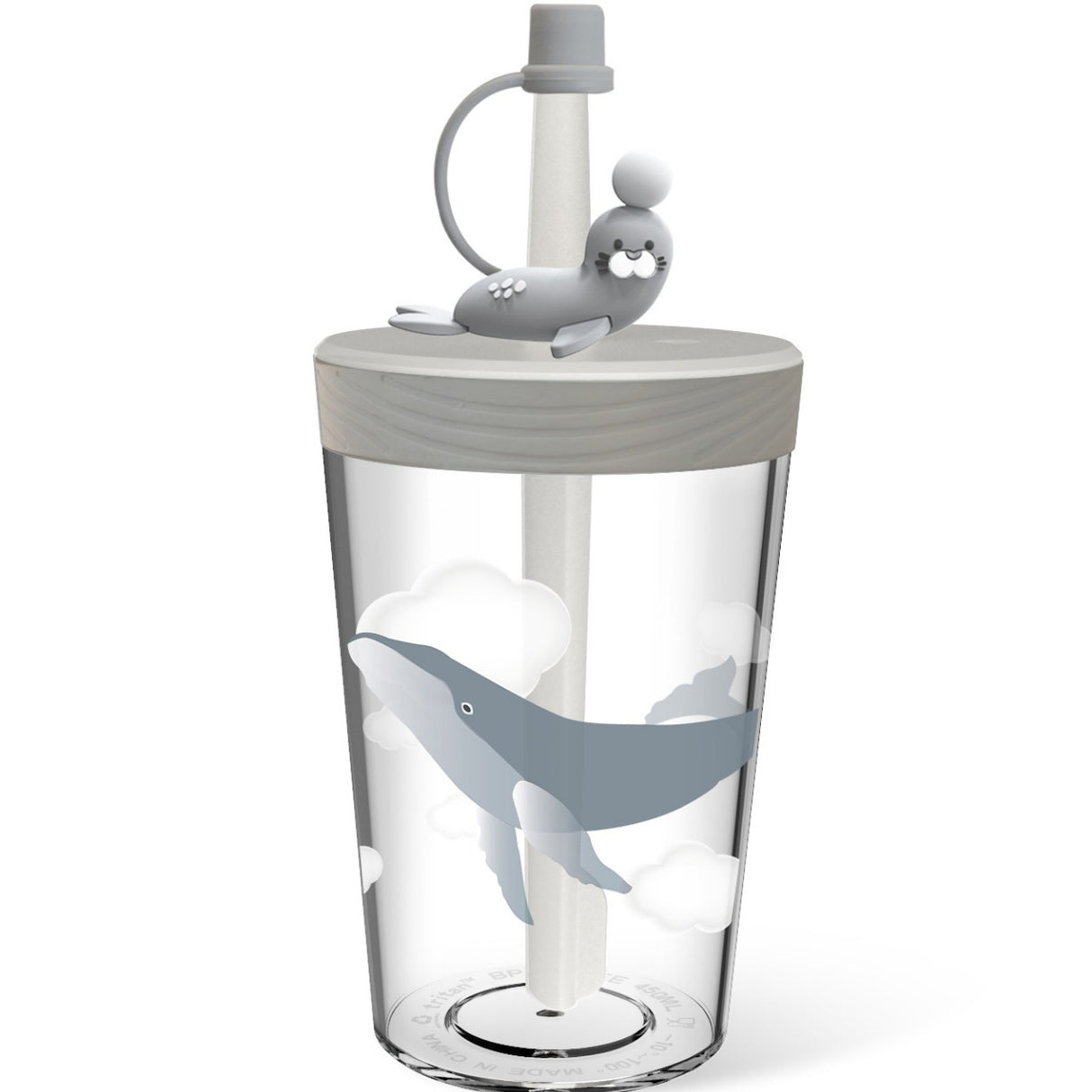 Cartoon Head Straw Cup