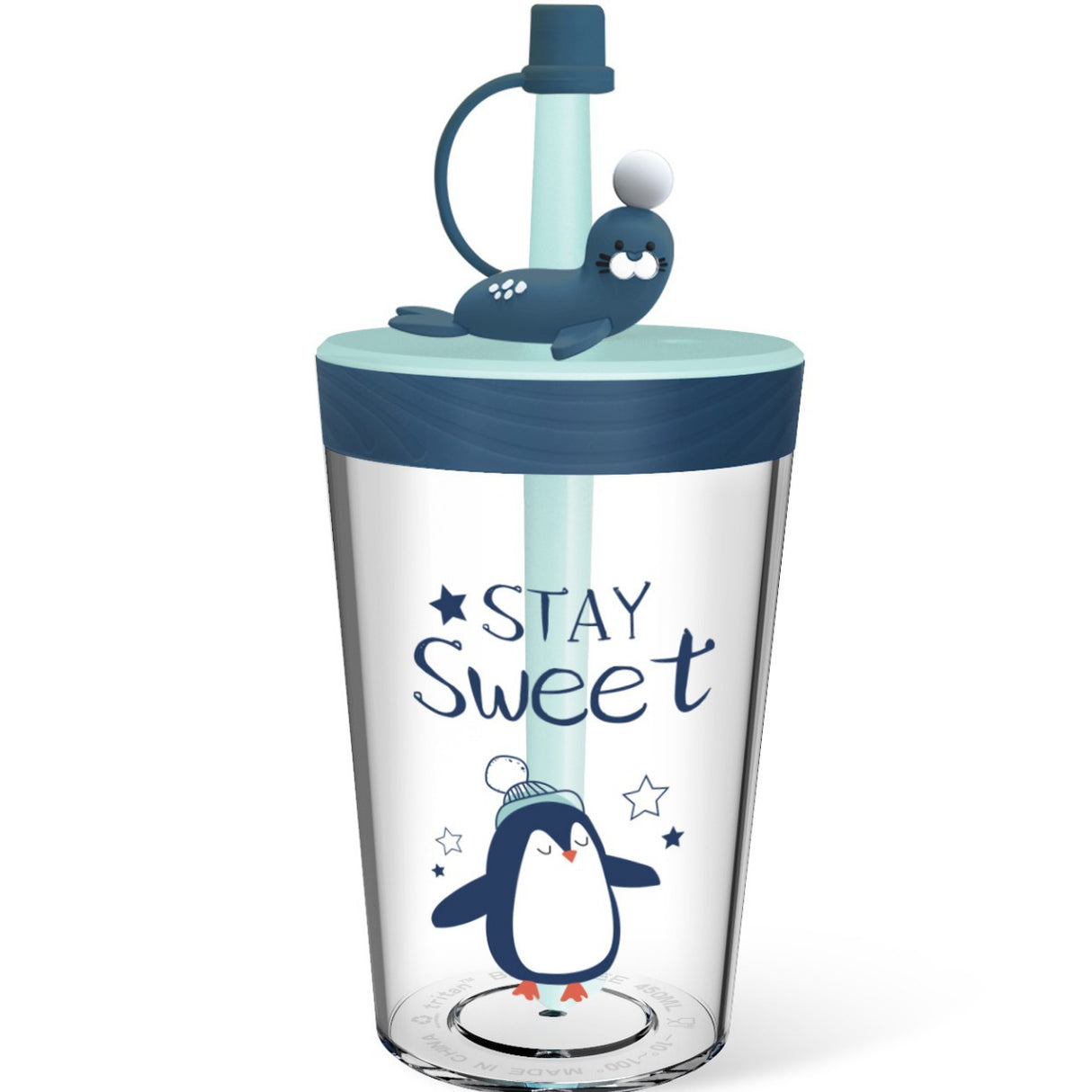 Cartoon Head Straw Cup