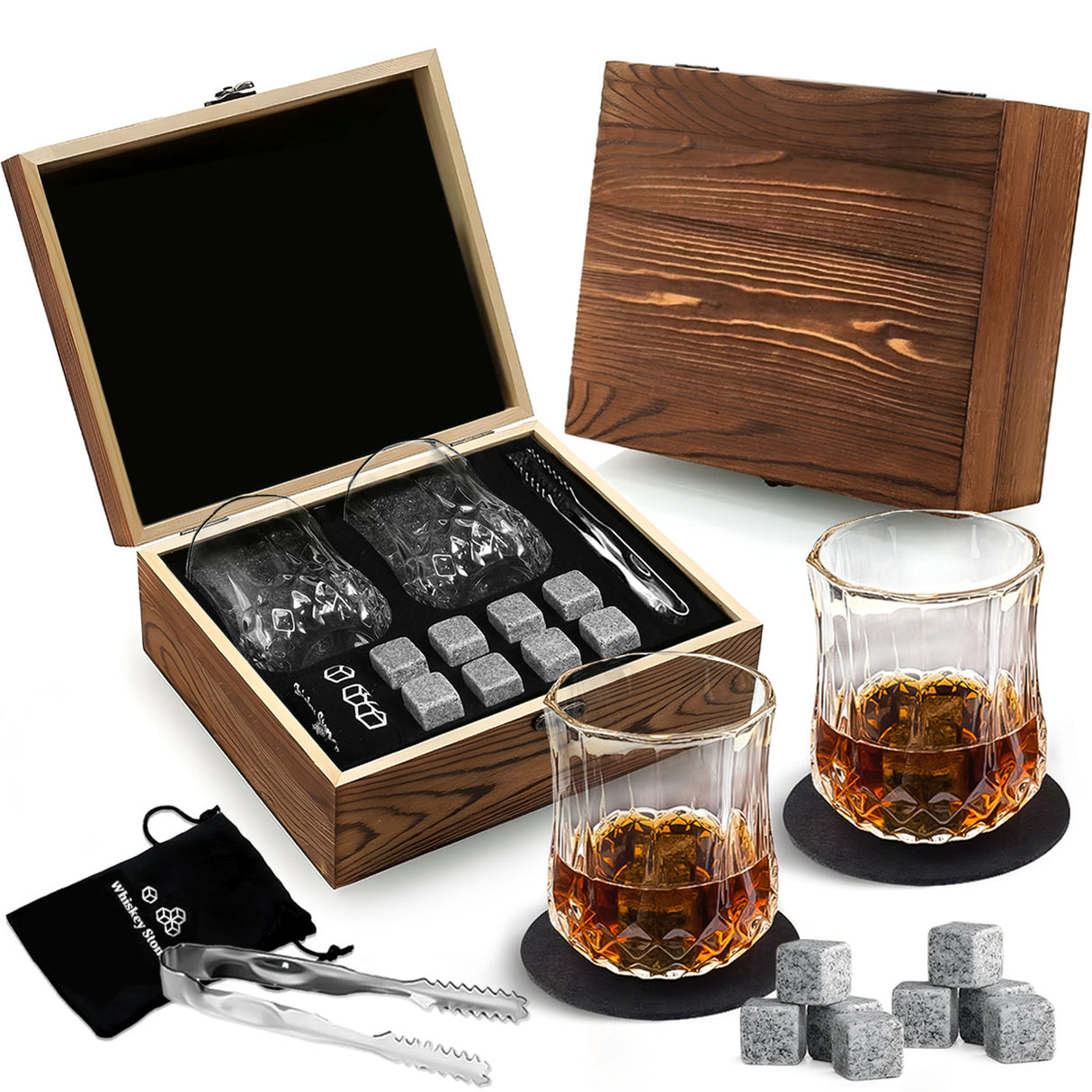 Whiskey Set With Wooden Box