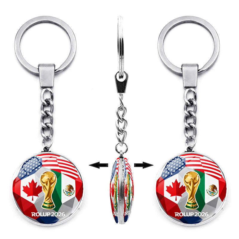 World Cup Cheer Double-sided Patterned Keychain