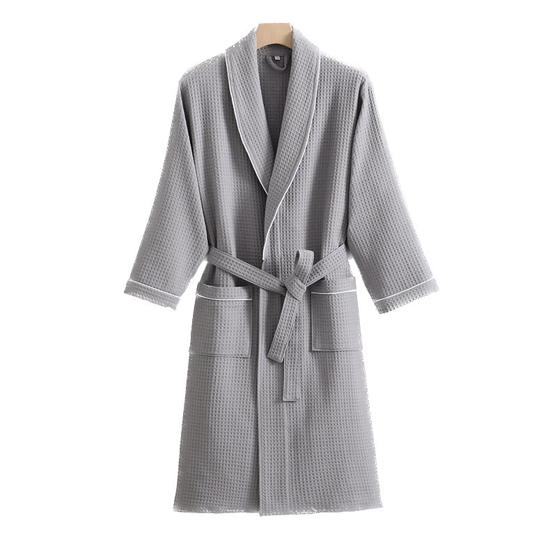 Cotton Waffle Style Bathrobe