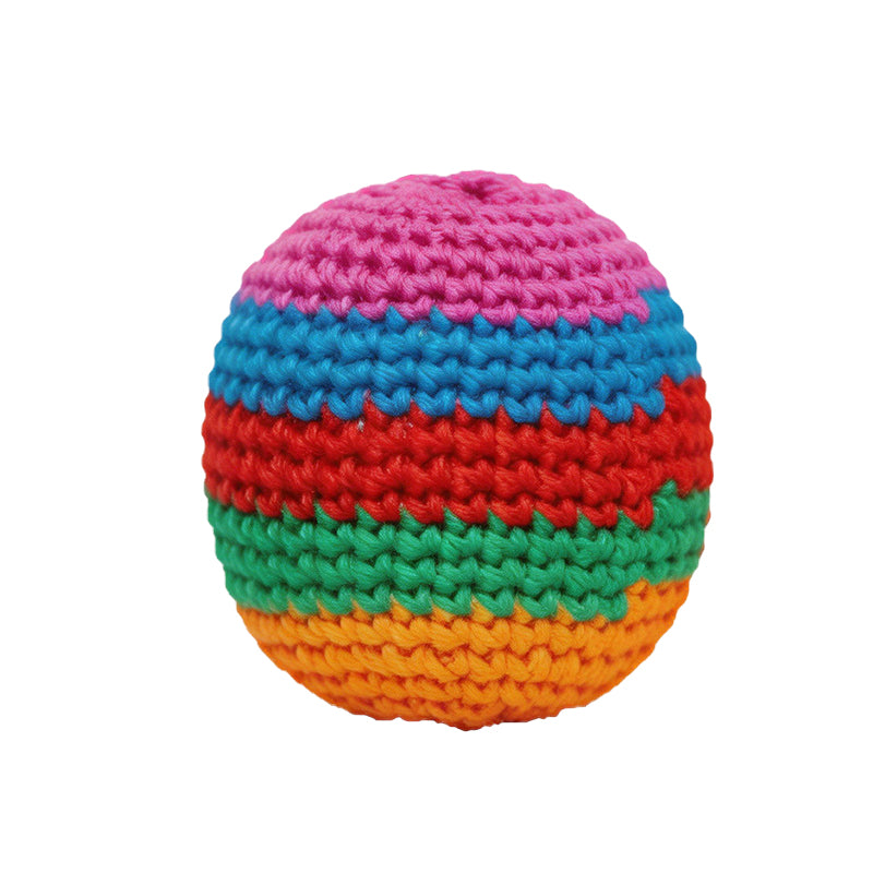 Hand Crochet Knitted Hacky Sack With Pellet Filling