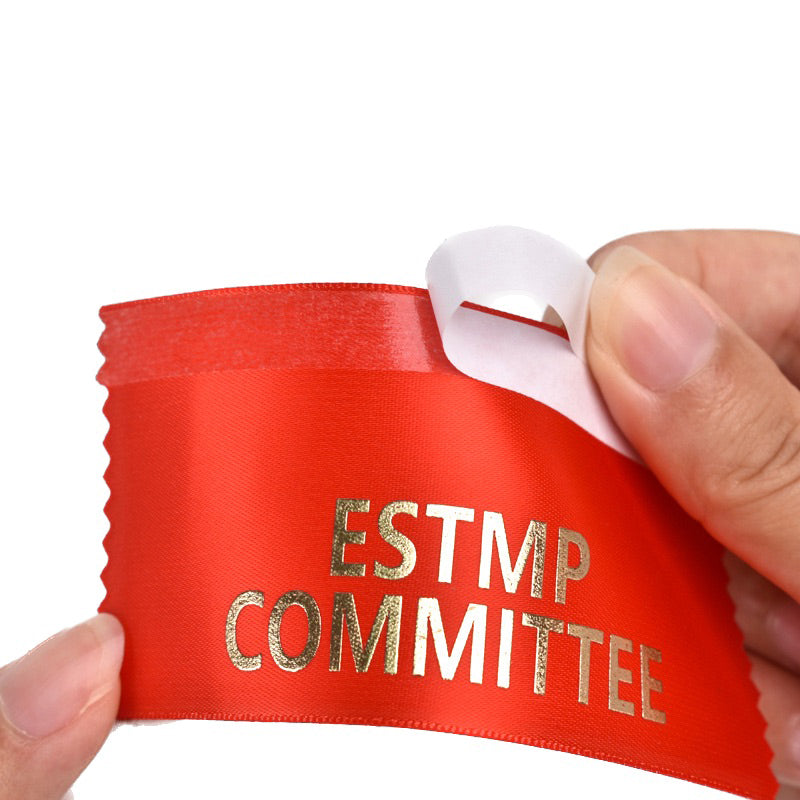 Self-adhesive Satin Ribbon Badge