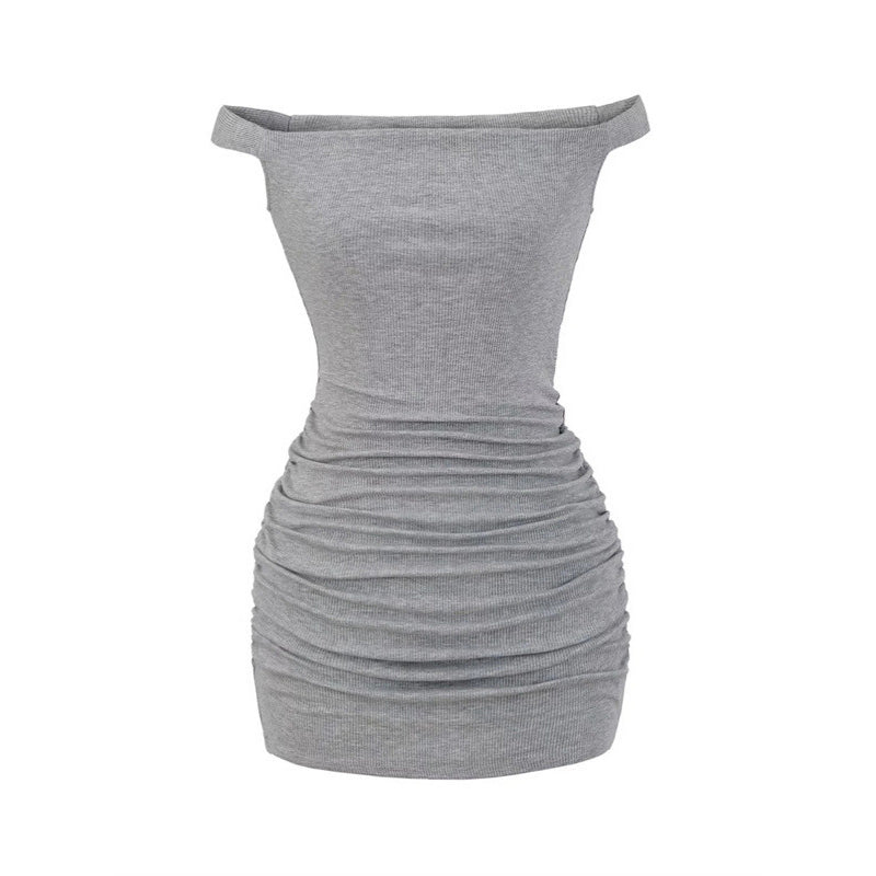Off Shoulder Ruched Bodycon Mini Dress