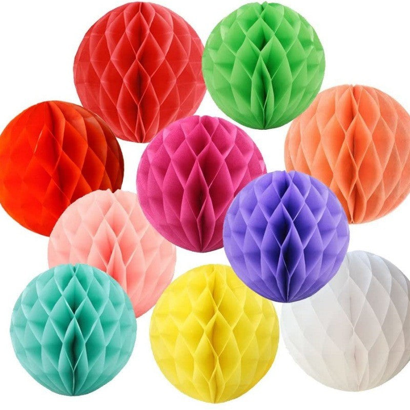 Décoration en nid d'abeille pour fête d'anniversaire