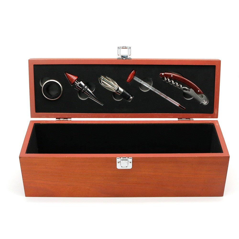 Coffret à vin rouge avec outils