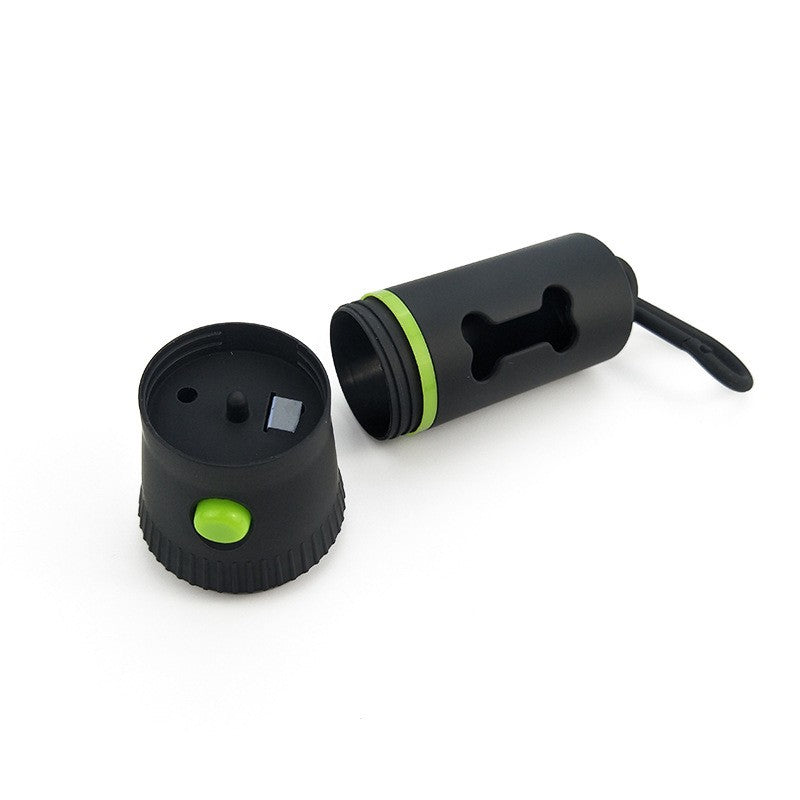 Distributeur de sacs poubelles avec lampe torche LED