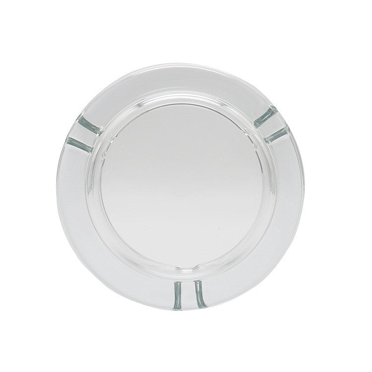 Cendrier rond en verre transparent