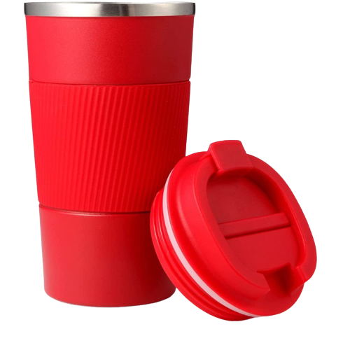 Tasse à café avec manchon antidérapant en silicone