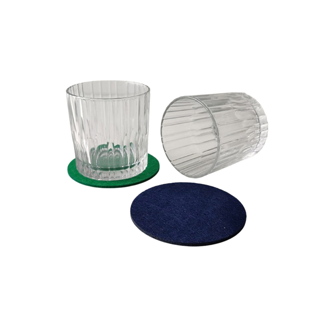 Dessous de verre rond en feutre de 4 pouces