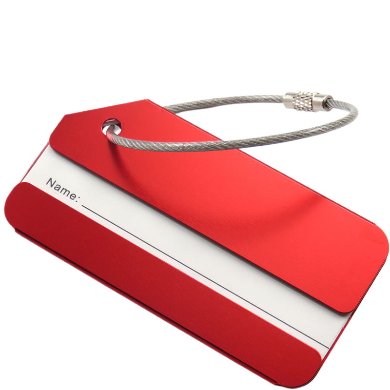 Étiquette de bagage en métal