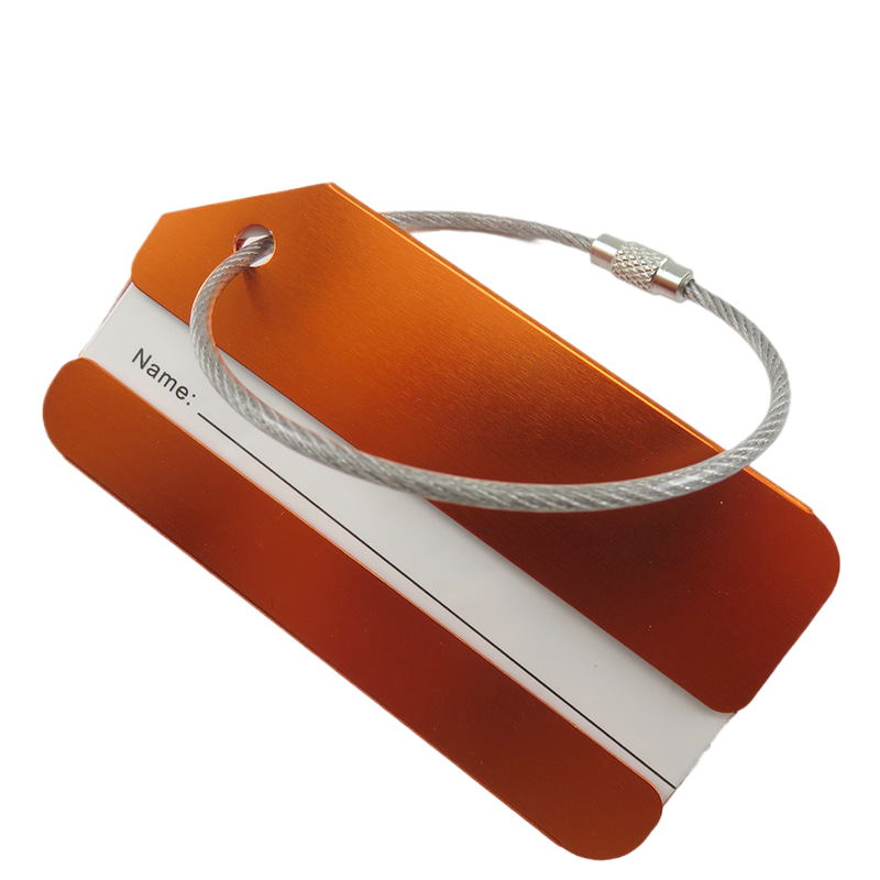 Étiquette de bagage en métal