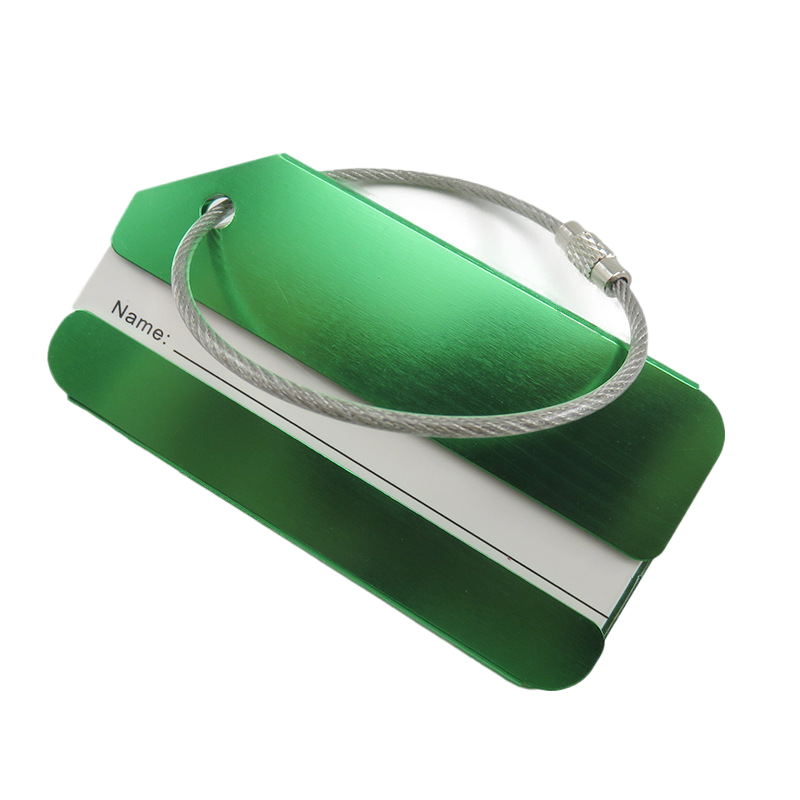 Étiquette de bagage en métal