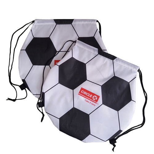 Mochila con cordón en forma de bola