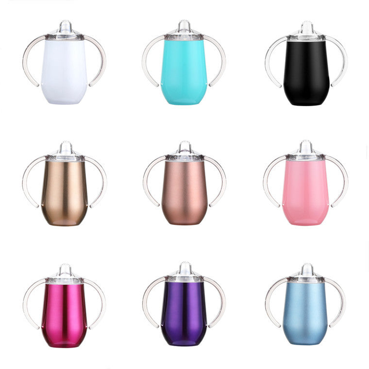 Bouteille de lait en coquille d'oeuf à double poignée de 10 oz