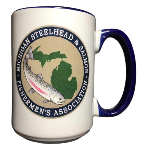 Tasse à anse bleu foncé de 15 oz