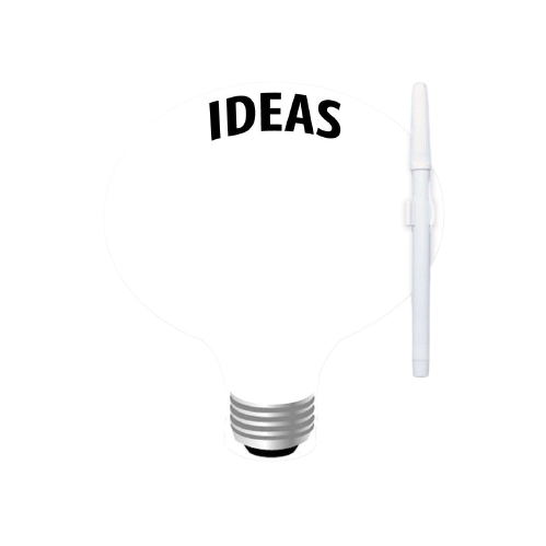 Tableau mémo personnalisé imprimé ampoule 8"x8"