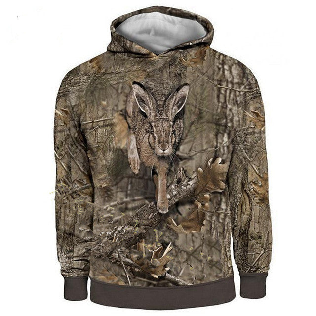 Sweat à capuche de chasse camouflage