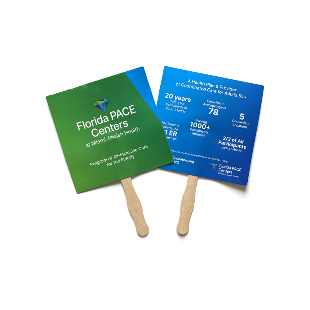 Éventail carré en papier