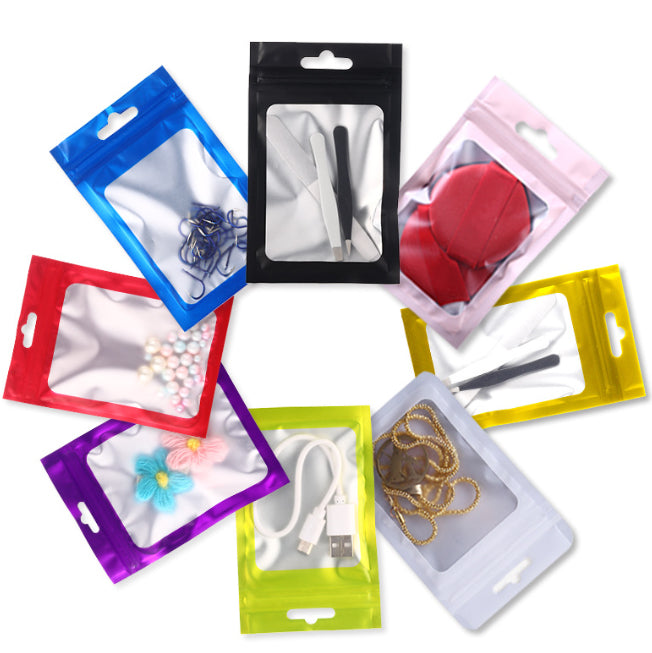 Pochette zippée mate refermable