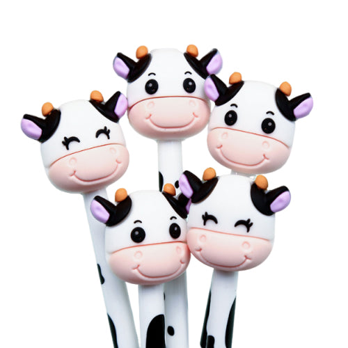 Stylo en plastique avec motif vache