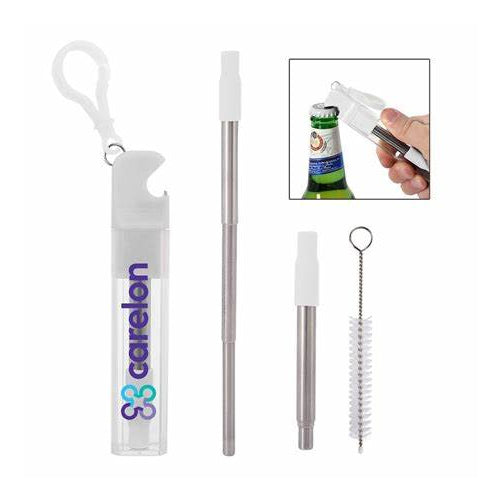 Paille réutilisable avec décapsuleur