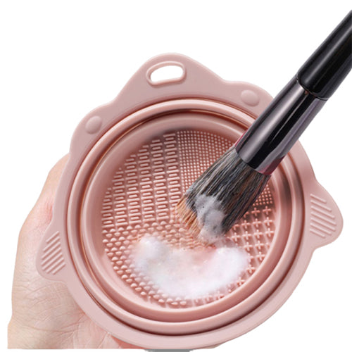 Bol de nettoyage pliable pour pinceaux de maquillage