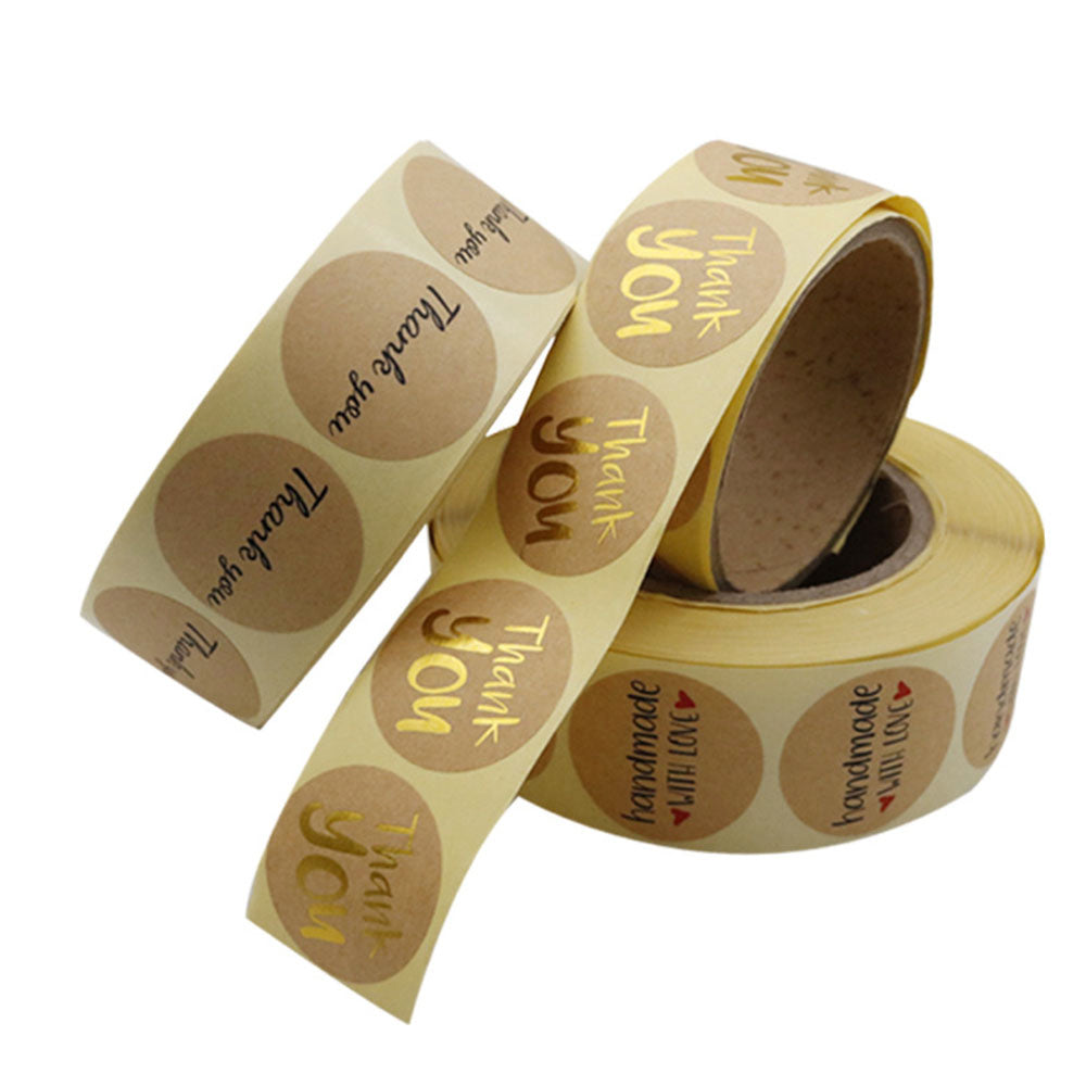 500pcs Kraft Label Stickers