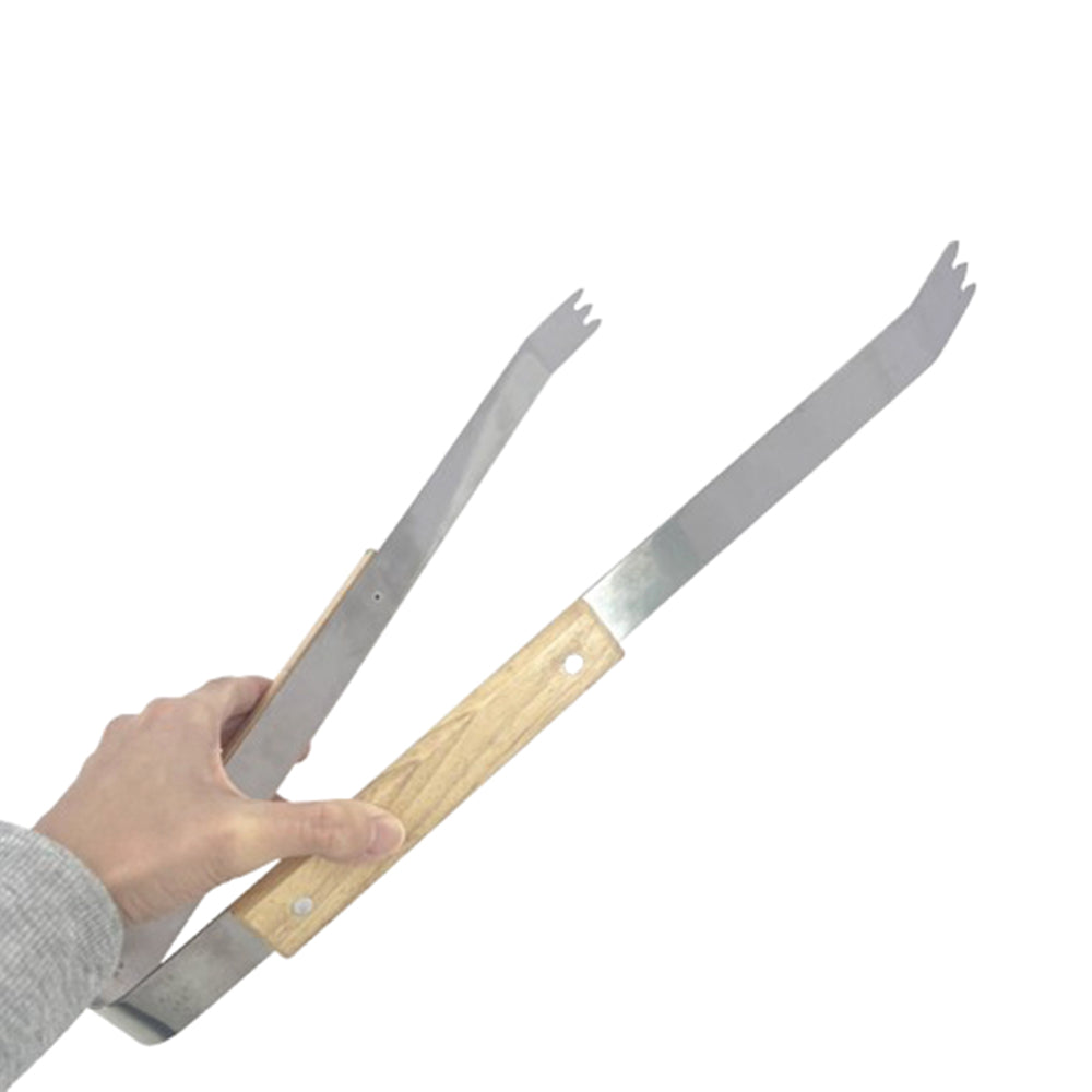 Pince à barbecue en bois