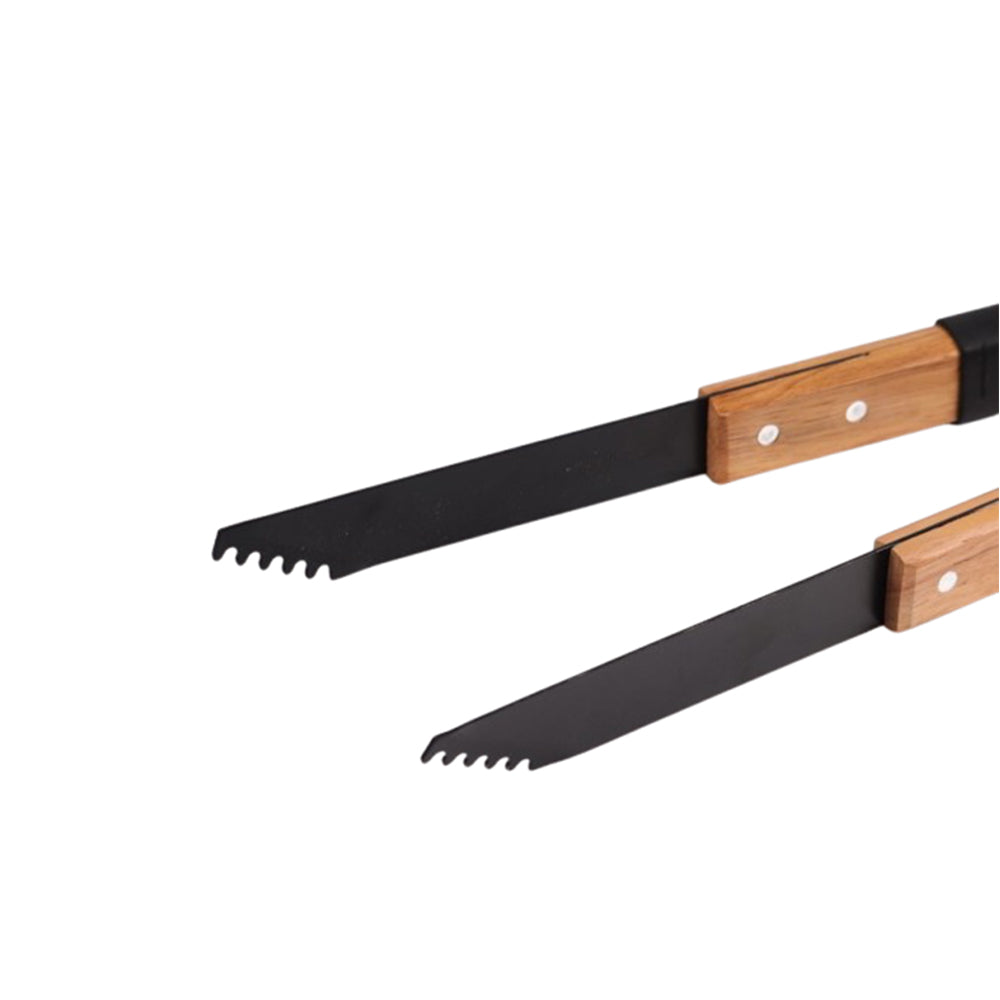 Pince en acier inoxydable avec manche en bois