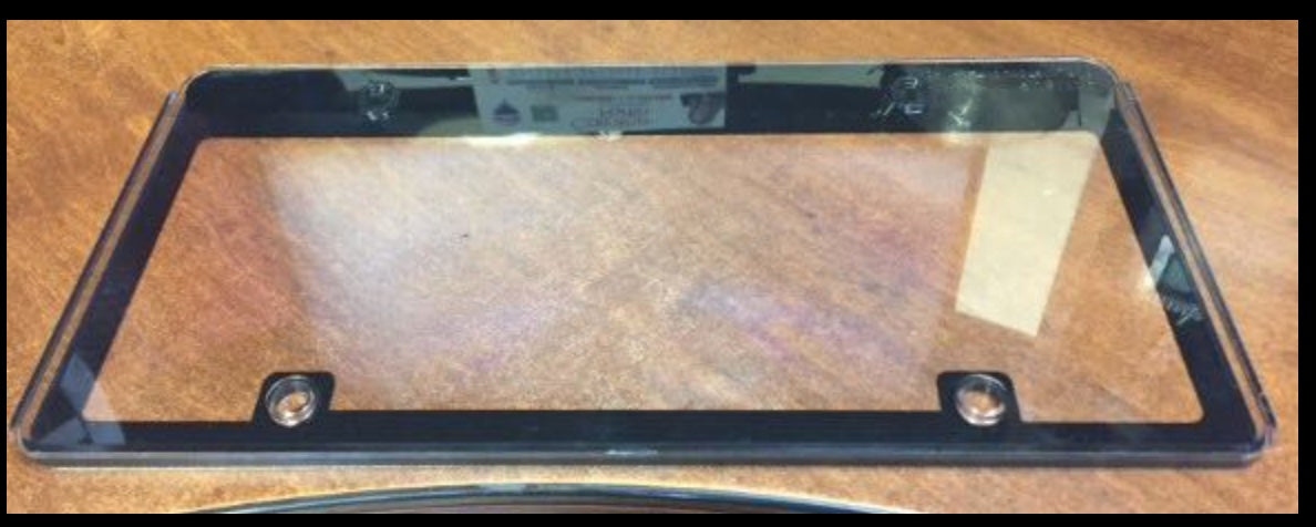 License Frame With Pc Lid