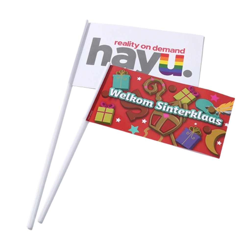 Drapeau en papier avec mât en polypropylène