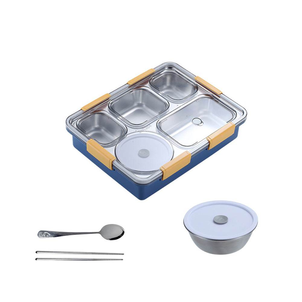 Boîte à lunch à compartiments avec ensemble d'ustensiles