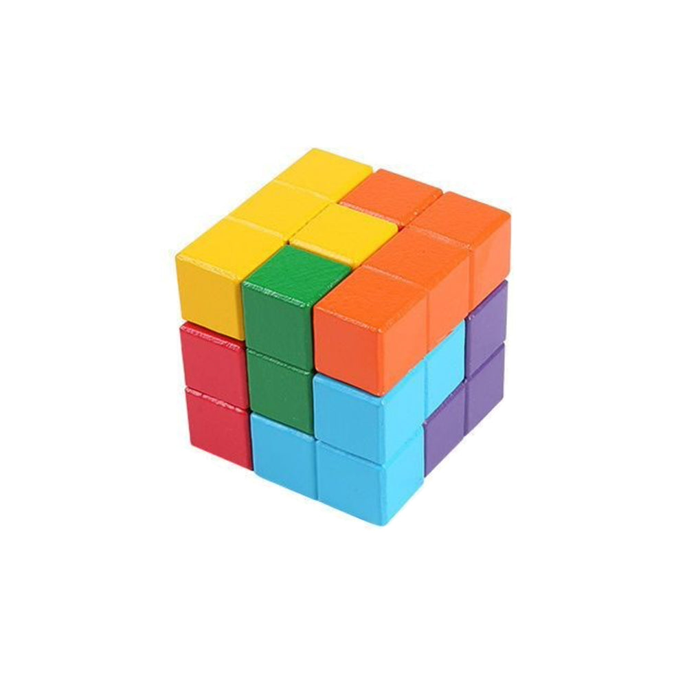 Cube puzzle en bois