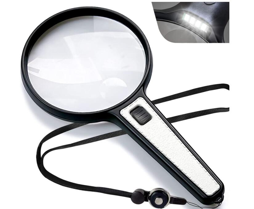 Loupe avec lumière pour la lecture