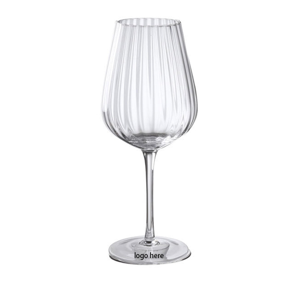 Striped Promotional Red Wine Glass