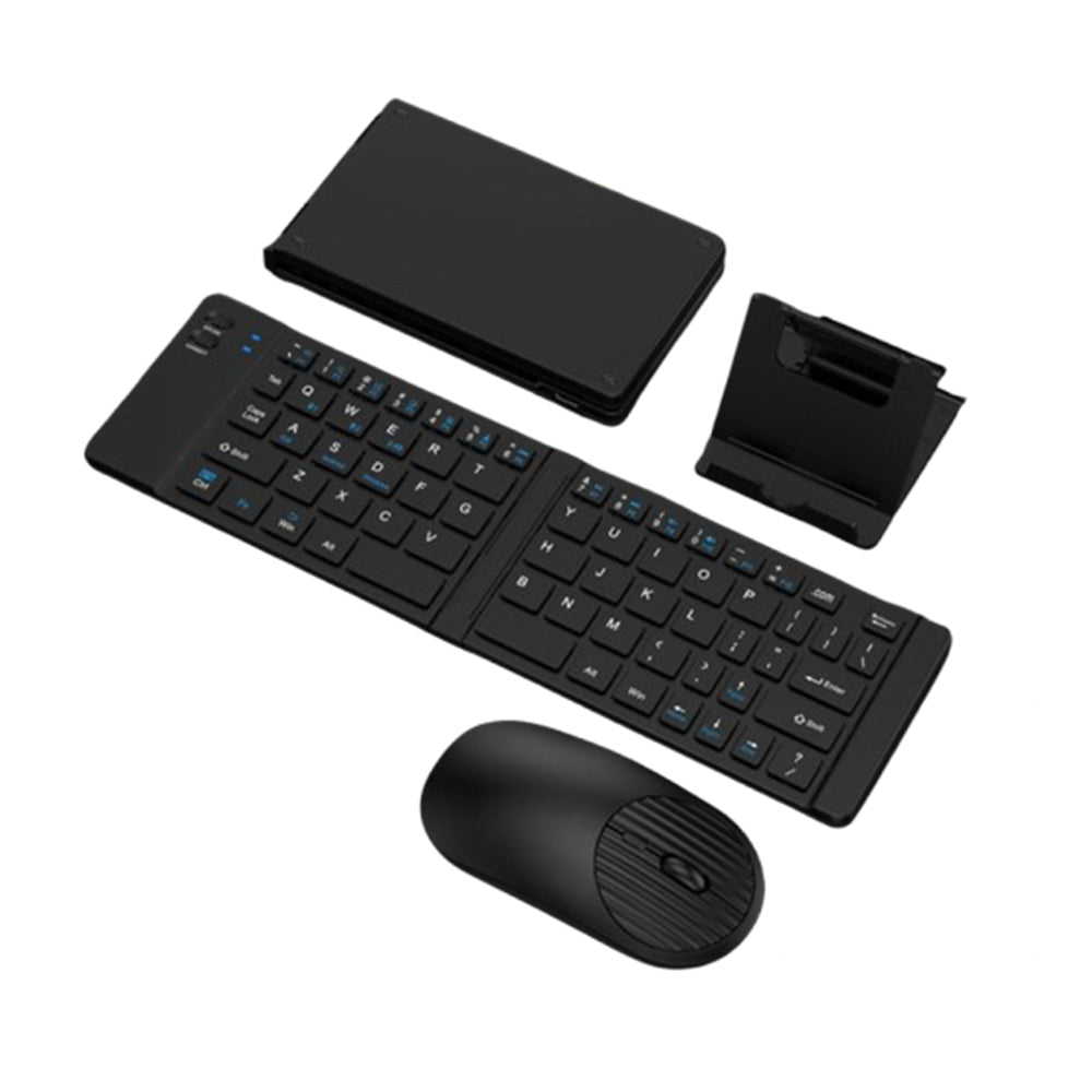 Foldable Keyboard & Mouse With Adjustable Stand Set