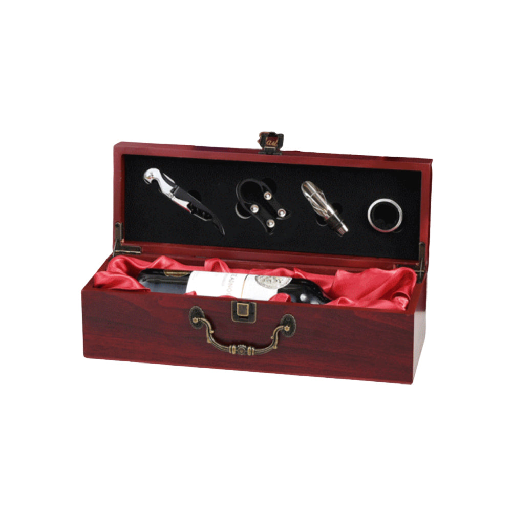 Single-bottle Wooden Wine Gift Box With Tool Set