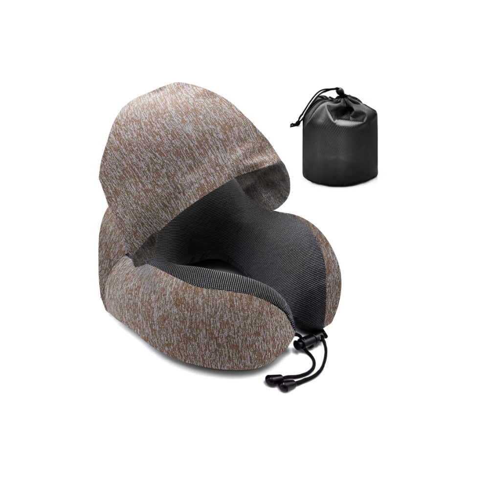 Oreillers cervicaux à capuche pour voyage