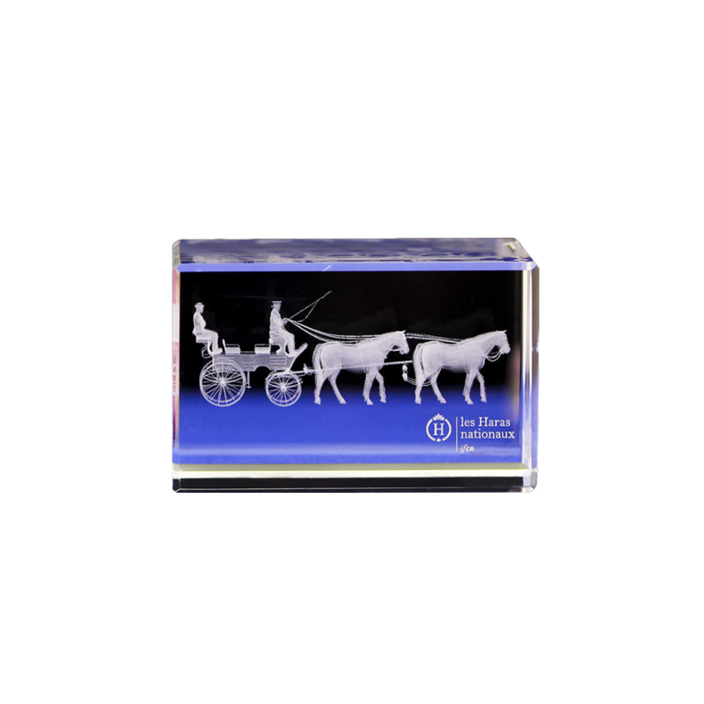 Petit cube plat en cristal 3D