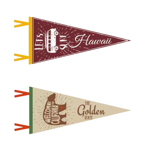 Drapeau suspendu en feutre