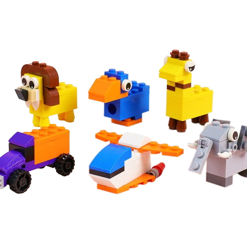 Taille-crayon en forme de bloc de construction