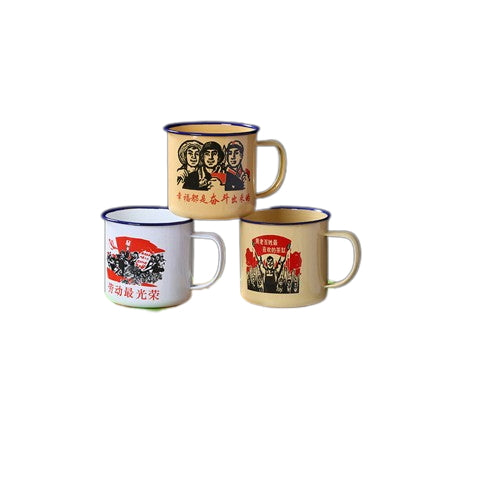Tasse en métal de style camping de 12 oz