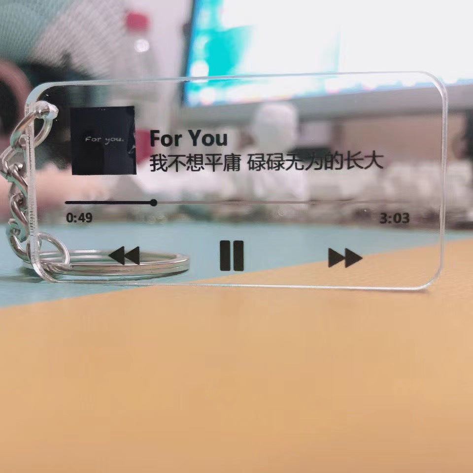 Porte-clés en acrylique de forme personnalisée